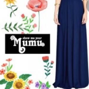 Show Me Your Mumu Princess Di Ballgown Maxi Length Skirt navy XS